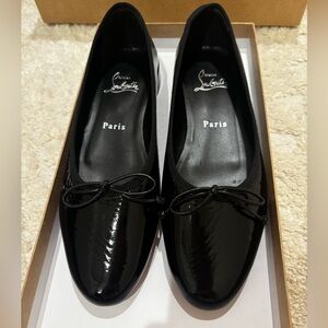 Christian Louboutin Sweetie Jane Patent Leather Ballet Flats - Size 37, NWT